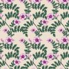 wallpaper- upholstery fabric - wild hibiscus - pink - cream