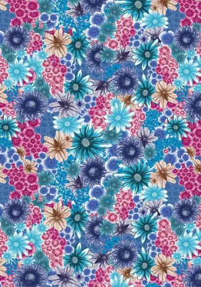 In bloom is a pattern design inspired by spring flowers.