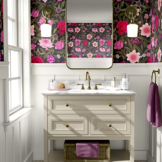 Beautiful wallpaper with Peonies suitable for residential and commercial interiors.