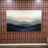 Client photo wallpaper - plaid - custom design